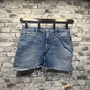 EUC Good American Distressed Denim Skirt Size 12/31